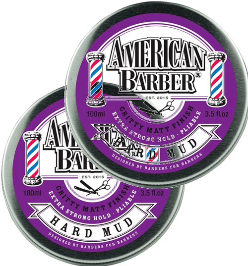 American Barber Hard Mud Wax 100ml Duo Pack ( 2 x 100ml ) - Australian Salon Discounters