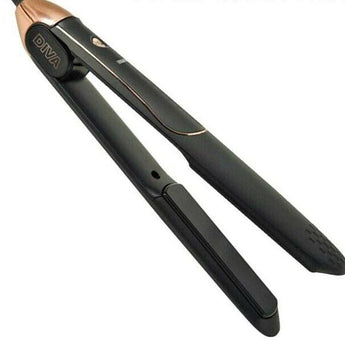 Diva Glam Professional Ceramic Styler Hair Straightener Flat Iron black Edition - Australian Salon Discounters