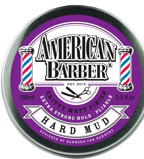 American Barber Hard Mud Wax 100ml Pack ( 1 x 100ml ) - On Line Hair Depot