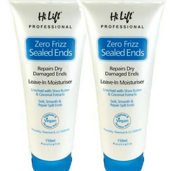 Hi Lift Professional Zero Frizz Sealed ends Repairs Dry Damaged Ends Leave in Moisturiser 150ml x 2 - On Line Hair Depot