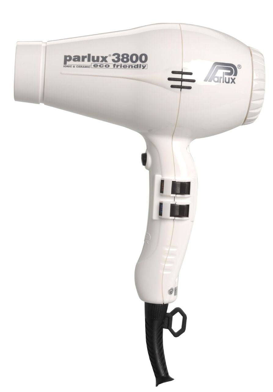 Parlux 3800 White Hair Dryer Ceramic & Ionic Super Compact  Hairdryer - Australian Salon Discounters