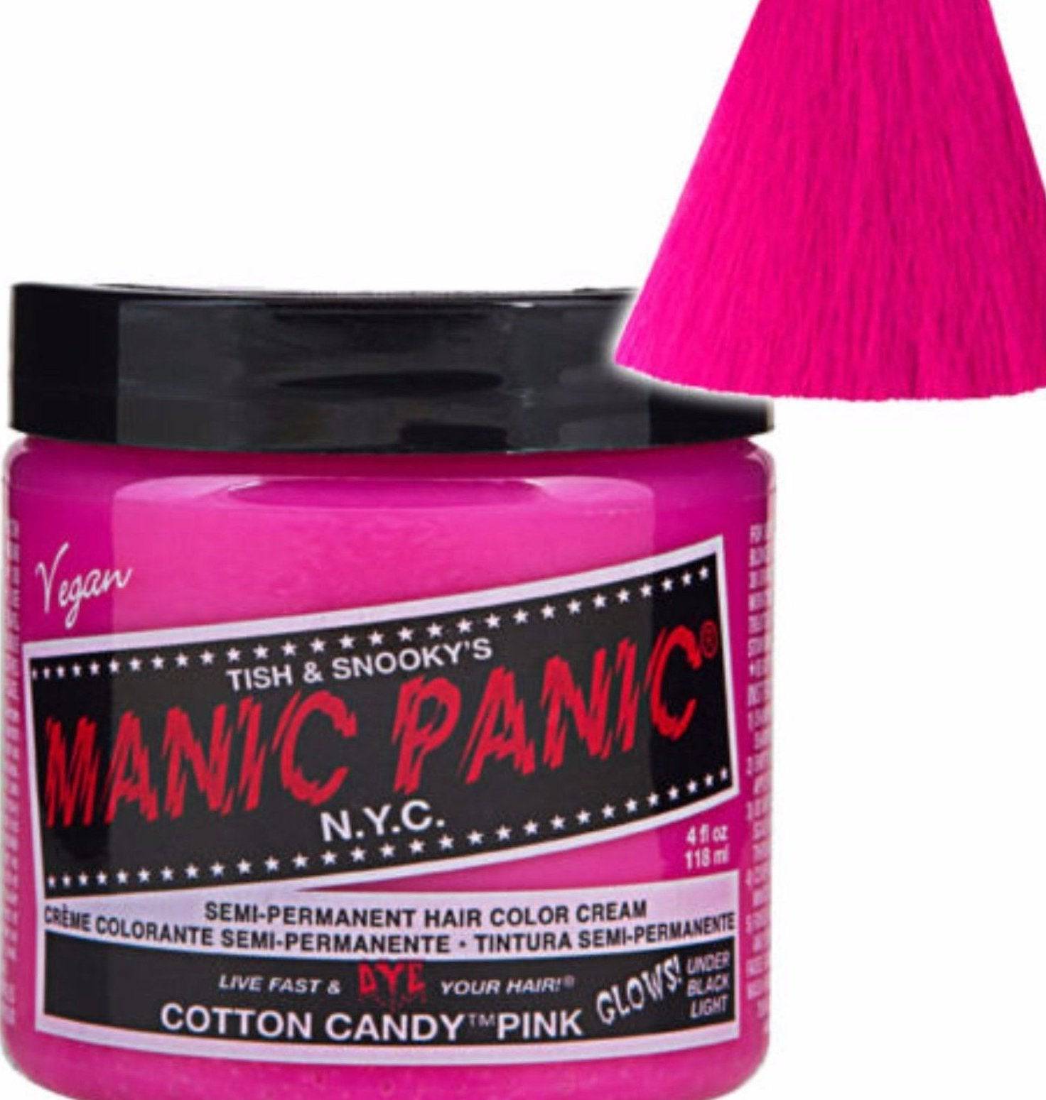 MANIC PANIC  Cotton Candy Pink HAIR DYE  118 ML - Australian Salon Discounters