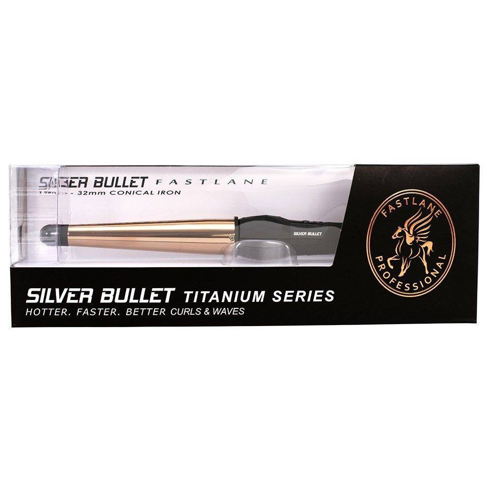 Silver Bullet Fastlane Titanium Rose Gold Conical Curling Iron 13mm - 25mm - Australian Salon Discounters