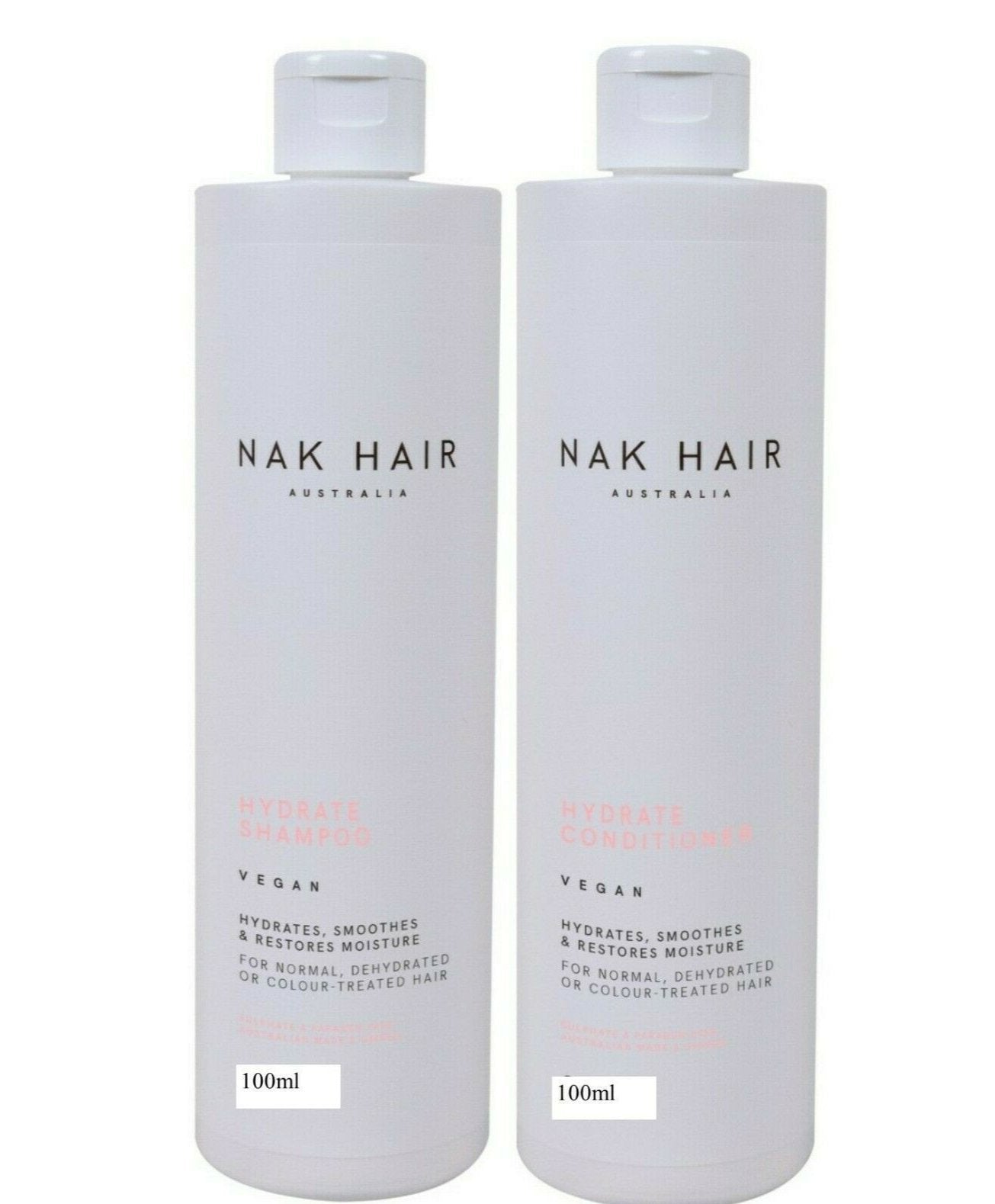 Nak Hydrate Hydrating  Shampoo Conditioner 100ml Duo Travel Size - On Line Hair Depot