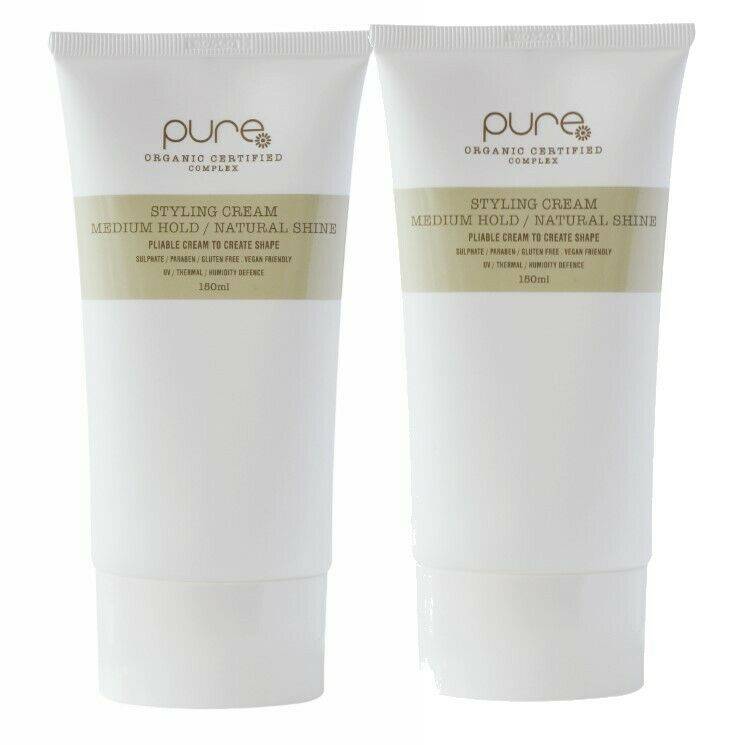 Pure Styling Cream - Medium Hold Natural Shine Pliable Cream 150ml x 2 - On Line Hair Depot