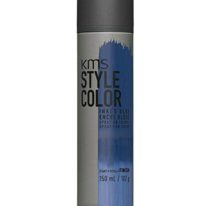 KMS Style Color Inked Blue Temporary spray-on color by KMS 150ml - On Line Hair Depot