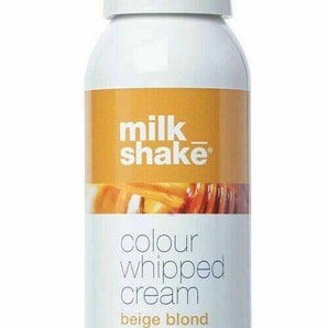 Milk Shake Colour Whipped Cream Beige Blond 100ml no rinse Coloured Foam - On Line Hair Depot
