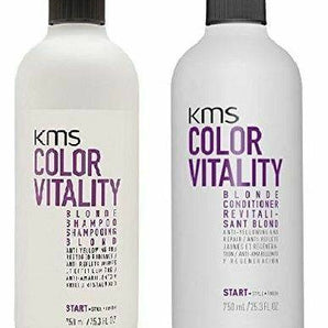 KMS Color Vitality Blonde Shampoo and Conditioner 750ml Duo Pack - On Line Hair Depot