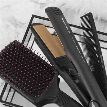 Silver Bullet Keratin 230 Wide Hair Straightener BONUS Clips, Mat, Brush, Comb - On Line Hair Depot