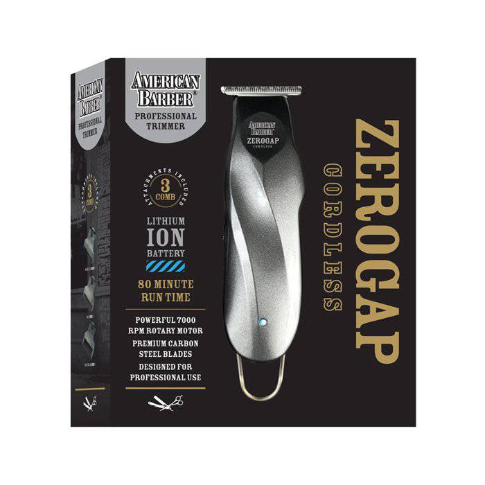 American Barber Zero Gap Trimmer Silver Cord/Cordless - On Line Hair Depot