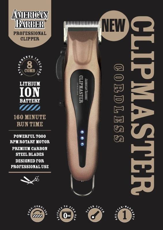 American Barber Clipmaster Cordless Clipper professional hairdresser Clippers Rose Gold - Australian Salon Discounters