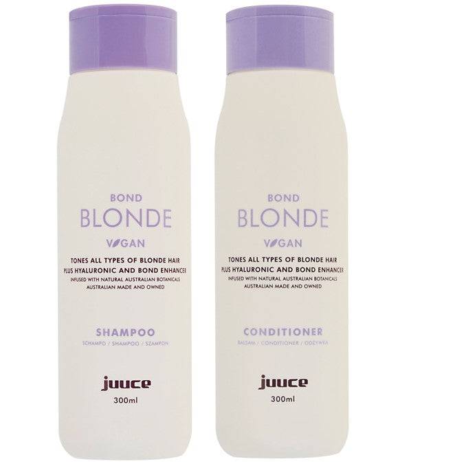 Juuce Bond Blonde Shampoo and Conditioner 300ml Duo. - Australian Salon Discounters