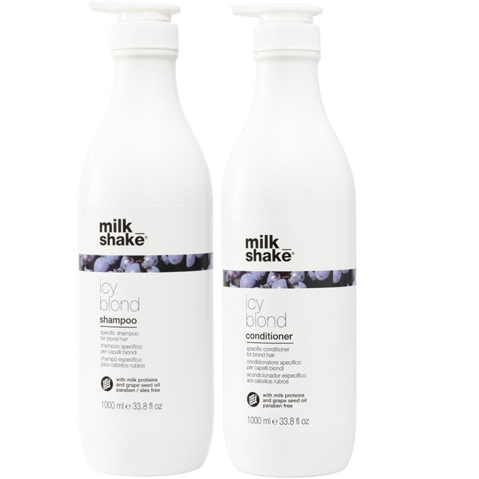 Milk Shake Icy Blonde Shampoo & Conditioner 1lt Duo - On Line Hair Depot