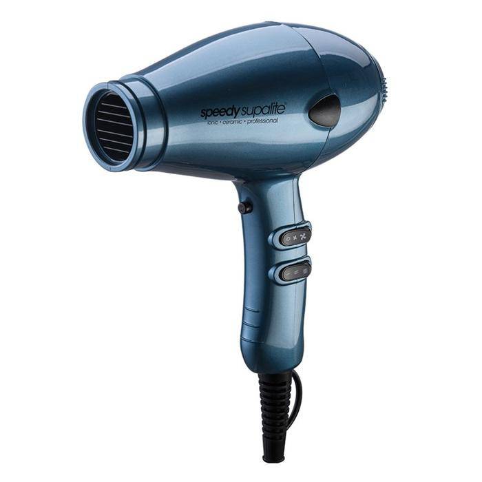Speedy Supalite Ionic Ceramic Proffesional Hairdryer Steel Blue 2200 watt - Australian Salon Discounters