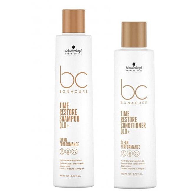 Schwarzkopf BC BONACURE Q10+ Time Restore Shampoo, Conditioner Duo - Australian Salon Discounters
