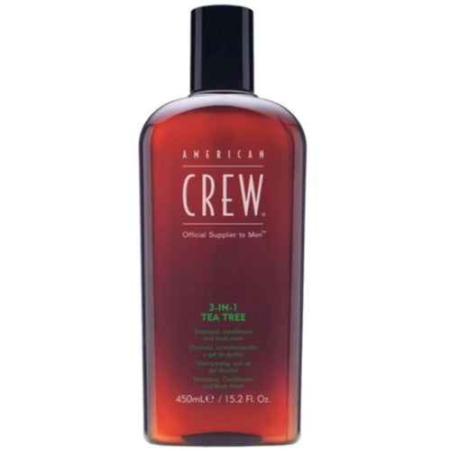 American Crew 3 in 1 Tea Tree Shampoo, Conditioner and Body Wash 450ml - Australian Salon Discounters