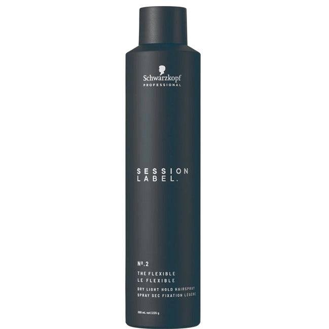 Schwarzkopf Session Label No.2 The Flexible 300ml dry light hold hairspray - Australian Salon Discounters