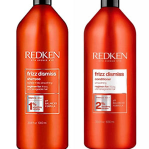 Redken Frizz Dismiss Shampoo & Conditioner 1L Duo for humidity protection and Smoothing - On Line Hair Depot