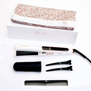 H2D White Ice with Rose Gold Trimming Hair Straightener 230ºC