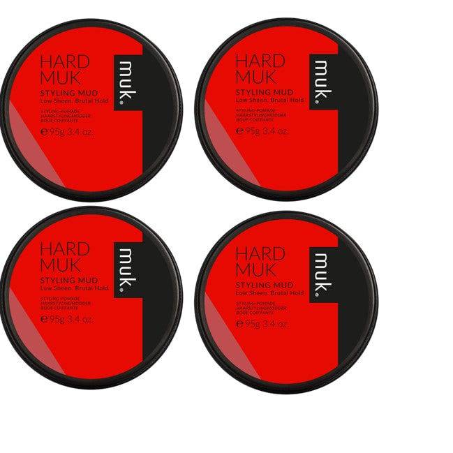 Muk Hard Muk Styling Mud 4 x 95GR Low Sheen Brutal Hold - Australian Salon Discounters