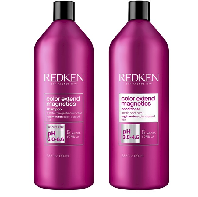 Redken Color Extend Magnetics 1lt Colour Shampoo & Conditioner DUO Treated Hair - Australian Salon Discounters