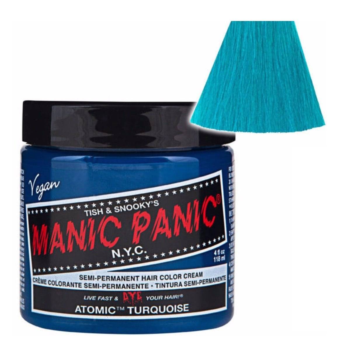 MANIC PANIC -- Atomic Turquoise -- HAIR DYE  118 ML - Australian Salon Discounters