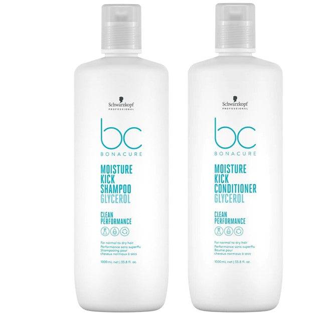 Schwarzkopf BC Bonacure Hyaluronic Moisture Kick Shampoo Conditioner 1lt Duo - Australian Salon Discounters