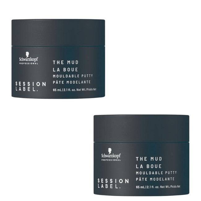Schwarzkopf Session Label The Mud Shapes and defines hair Medium Hold 65ml x 2 - Australian Salon Discounters