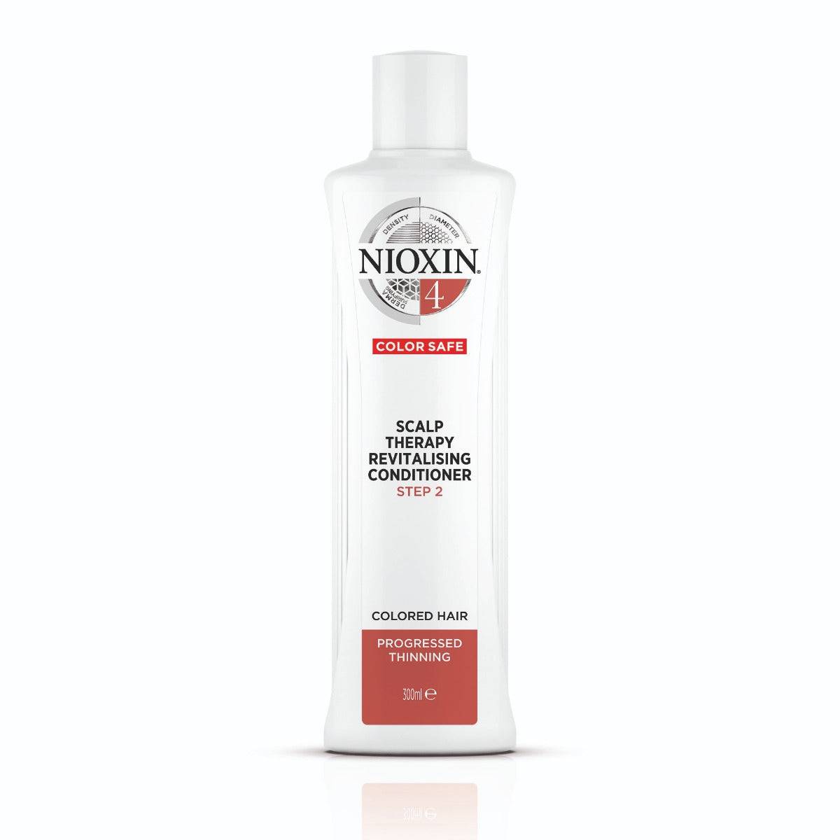 Nioxin Professional System 4 Scalp Therapy Revitalizing Conditioner For Fine, Noticeably Thinning Chemically Treated Hair 300 ml - Australian Salon Discounters