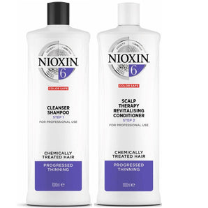 Nioxin Professional System 6 Cleanser Shampoo and Scalp Revitaliser Conditioner 1 Litre Duo - On Line Hair Depot