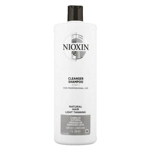 Nioxin Professional System 1 Cleanser Shampoo 1000ml Fine Hair Normal to Thin Looking - On Line Hair Depot