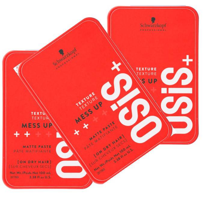 Schwarzkopf Osis + Mess Up Matt Gum Medium Control 100 ml x 3 Styling Matte Paste - Australian Salon Discounters