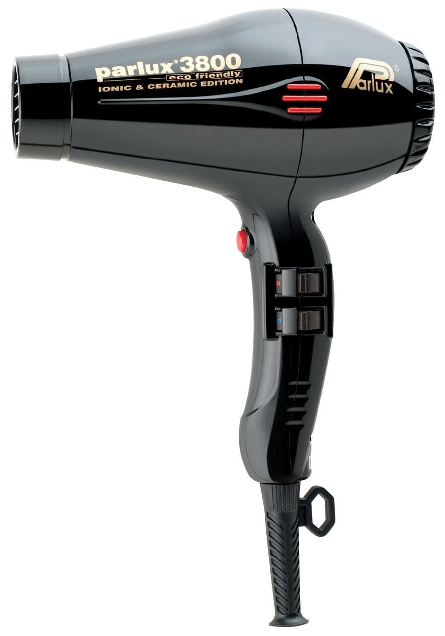 Parlux 3800 Ionic and Ceramic Black Hair Dryer Super Compact - On Line Hair Depot