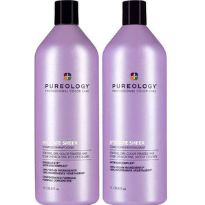 Pureology Hydrate Sheer Shampoo and Conditioner 1000 ml Duo - On Line Hair Depot