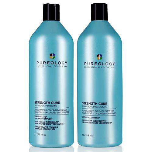 Pureology Strength Cure Shampoo 1000ml and Conditioner 1000ml - On Line Hair Depot