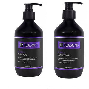 12Reasons Purple Shampoo and Conditioner 400 ml Duo - On Line Hair Depot