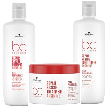 Schwarzkopf BC BONACURE Repair Rescue Shampoo Conditioner Treatment Trio - Australian Salon Discounters