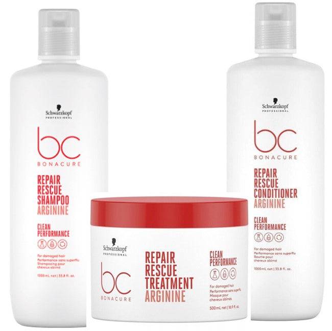 Schwarzkopf BC BONACURE Repair Rescue Shampoo Conditioner Treatment Trio - Australian Salon Discounters