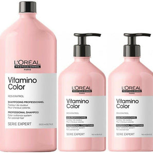L'oreal Professionel Vitamino Resveratrol Color Shampoo 1 x 1500ml and 2 x Conditioner 750ml - On Line Hair Depot