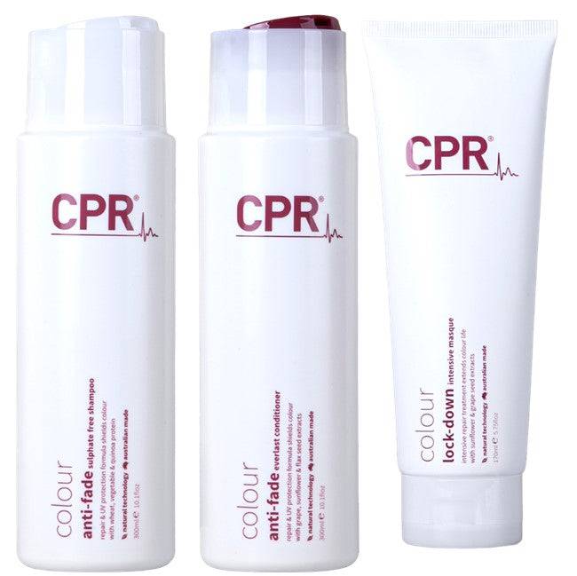 Vitafive CPR Colour Anti fade Shampoo Conditioner 300ml and Treatment 180ml Trio - Australian Salon Discounters