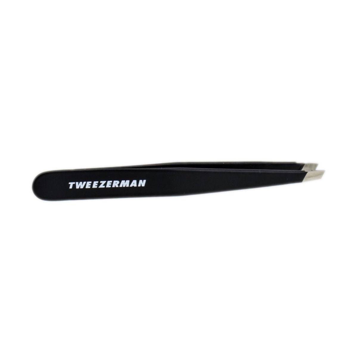 Tweezerman slant tweezer BLACK - full size - On Line Hair Depot